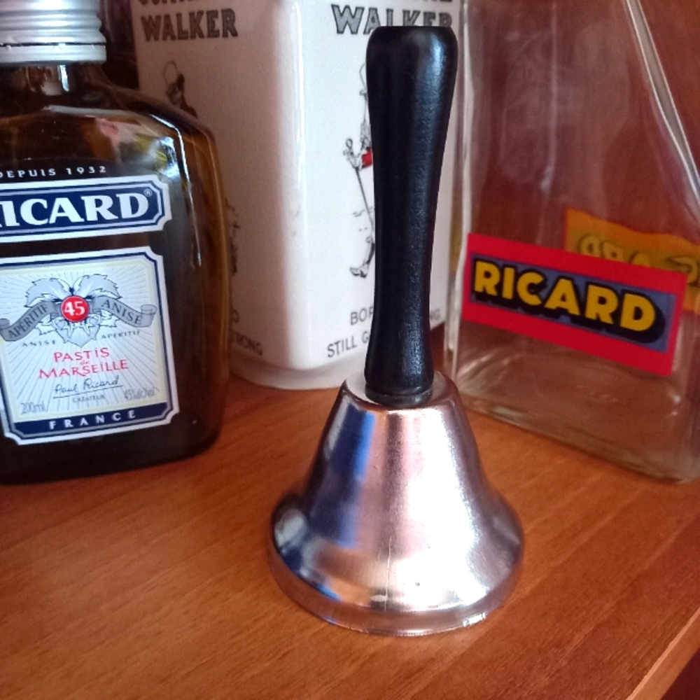 Service Altar or Dinner Bell with a wooden handle